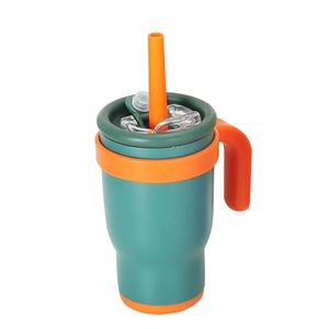 Vaso Térmico de Doble Pared para Café, 350 ml, Taza Aislada de Acero Inoxidable con Pajita - Product Image 3