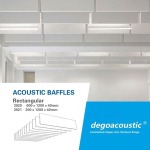 Baffle acoustique Plafond Degoacoustic Panneau Suspendu <span class=keywords><strong>Laine</strong></span> <span class=keywords><strong>Minérale</strong></span> Fil Suspension Hauteur Réglable Bande - Product Image 2