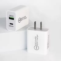 EU US PLUG 20W Chargeur rapide de téléphone Meilleur adaptateur de chargeur mural universel USB + Type C QC 3.0