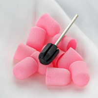 Bouchons de ponçage rose jetables pour manucure et pédicure, outils abrasifs 80 #120 #180 # grain