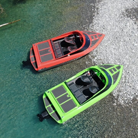 Mini bateau à réaction en aluminium à grande vitesse, moteur intégré, embarcation sportive pour l'aventure et la pêche