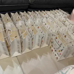 Bolsas de cartón reutilizables y plegables, bolsa de papel con logotipo