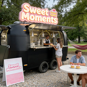Nouvelle conception de remorque alimentaire vintage, tacos, barbecue, chariot à popcorn, remorque à frites, shawarma, camions de nourriture mobiles à vendre en Australie - Product Image 4