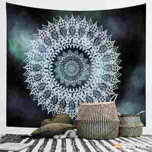 Tapisserie florale bohème Mandala, décoration murale pour la maison, tissu mural pour salon et chambre à coucher - Product Image 3