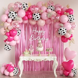 Guirlande de ballons en latex avec rideau à franges et bannière pour la décoration d'une fête d'<span class=keywords><strong>anniversaire</strong></span> féminine - Product Image 2