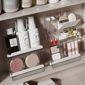 Bathroom Mirror Cabinet Cosmetic Storage Box With Partitions Rectangular Solid Color Custom Size Vanity Organizer - Product Image 2