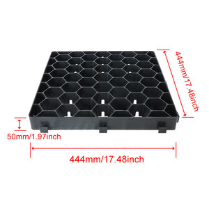 แผ่นตาข่ายกรวด HDPE สำหรับงานหนัก ขนาด 440x440x50 มม. สำหรับทางรถวิ่งและการเสริมความมั่นคงของพื้นดิน - Product Image 2