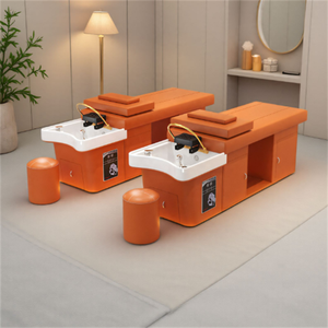 Chaise de lavage moderne pour salon de coiffure avec design imperméable, structure en <span class=keywords><strong>bois</strong></span> durable et caractéristiques écologiques pour usage commercial - Product Image 1