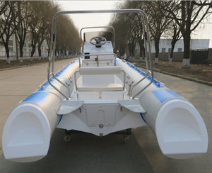 Barco de costilla de fibra de vidrio de alta velocidad 520CM con consola central para buceadores 8 personas Capacidad Diseño duradero y plegable - Product Image 5