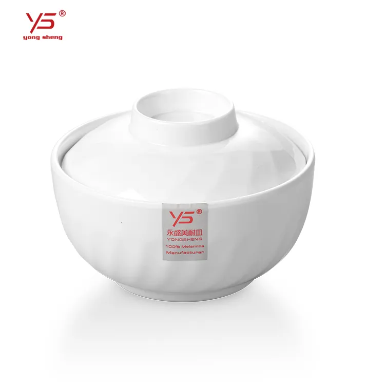 Top-level latest design unbreakable restaurant plastic bowl logo on lid,plastic serving bowl