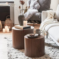 Nouveau personnalisé antique rond rustique en bois massif moderne ferme classique luxe Centre Table basse pour salon