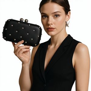 Bolso de Mano de Noche para Mujer, de PU, con Cierre de Hebilla y Cadenas, Forro de Poliéster Informal de Alta Calidad, Moderno, Cruzado, para Fiesta o Boda - Product Image 4