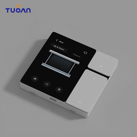 Interruptor de Pared Inteligente TUOAN Tuya Smart Life con Pantalla Táctil BLE de 3.5 Pulgadas, Wifi, Relé Integrado de 3 Canales, Panel de Escenas y Gateway BLE MESH