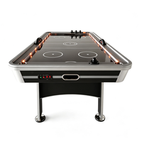 Prix de gros usine : Simulateur de hockey sur air de 7 pieds (84 pouces de long) avec bande LED, marqueur de score, rondelles et marteaux