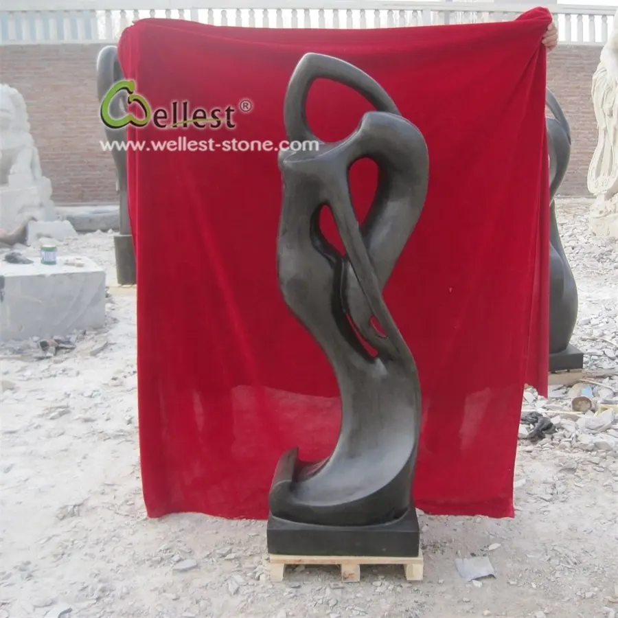 Large Art Sculpture Abstract Flowing Form Marble Garden Ornament Statue