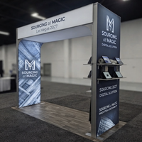 Stand d'exposition modulaire en ligne 10x10 Premium avec affichage rétroéclairé LED SEG pour le SOURCING à MAGIC Las Vegas 2027
