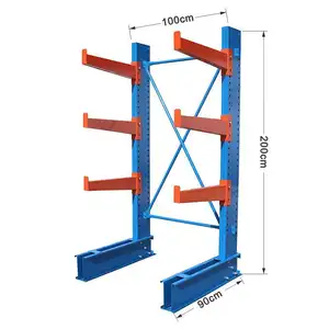 High Capacity Double Faced Heavy Middle Duty Customized Long Material Cantilever Rack Shelf