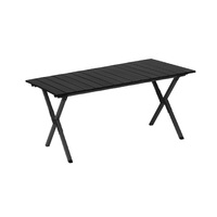 Table de pique-nique en plein air avec coffre SUV, table de pique-nique de style bois et acier de haute qualité, tente de fête facile, bureau pliable