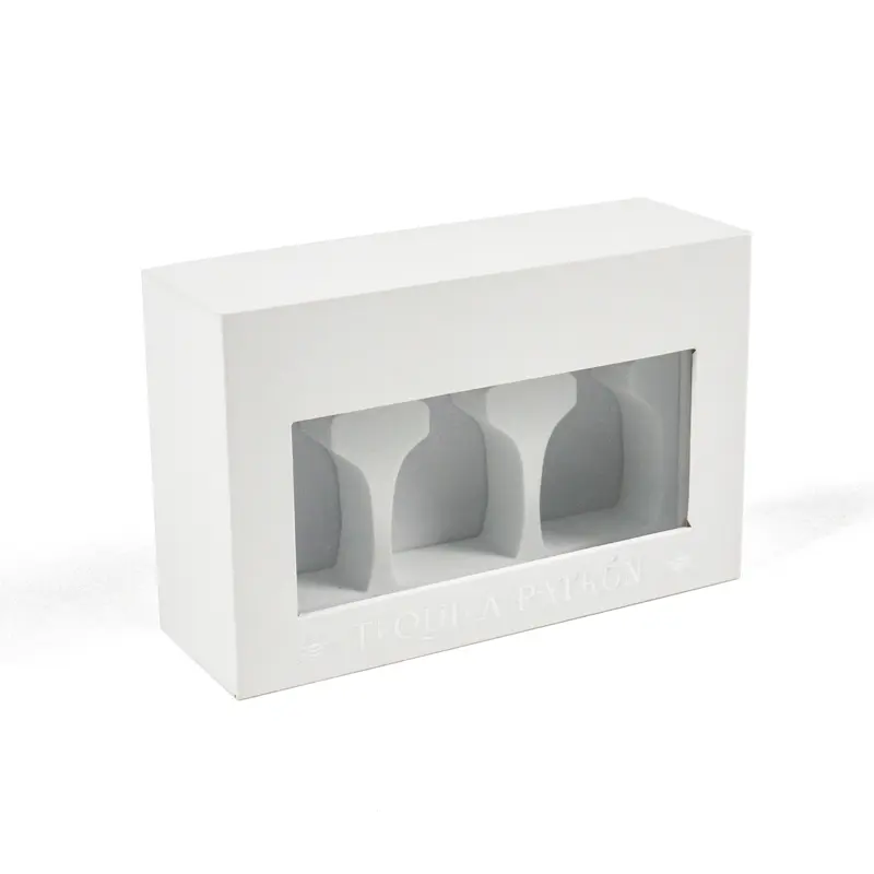 Imballaggio per prodotti per la cura della pelle trasparente quadrato piccole scatole rettangolari prezzo all'ingrosso regalo con finestra trasparente 30cm scatola