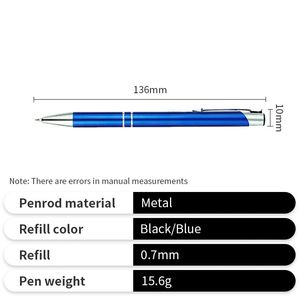 Custom Logo Printed Ballpoint Pen Promotion <b>Gift</b> Red Metal Products Press Ballpoint Pen for Advertising - Product Image 2