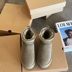 Botines de Piel de Diseño de Lujo, Estilo Casual, Cómodos, con Suela Gruesa, Botines de Nieve, Cálidos, Antideslizantes - Product Image 5