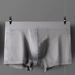 Sous-vêtements pour hommes en maille de soie respirante, boxer avec logo pour hommes - Product Image 3