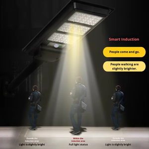 Farola solar <span class=keywords><strong>de</strong></span> 400W <span class=keywords><strong>de</strong></span> alta potencia al por mayor, farola <span class=keywords><strong>de</strong></span> inducción solar con cuerpo ABS resistente al agua IP65 con control remoto para <span class=keywords><strong>residencia</strong></span> - Product Image 3