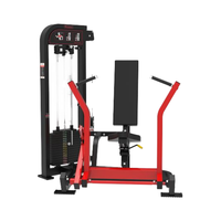 Máquina de gimnasio comercial todo en uno, prensa de pecho sentada de acero, elevación de hombros, entrenamiento integral de fuerza de hombros y pecho