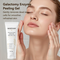 Gel exfoliant pour le visage et le corps, éliminateur de points noirs, éliminateur de peaux mortes, soin de la peau, logo personnalisé, gel exfoliant à l'enzyme de galactomycose