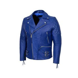 Wholesale 100% Genuine Cowhide Biker-Style <b>Jackets</b> Men Women Blue Breathable Leather High Quality Racing Team Winter <b>Jackets</b> - Product Image 1