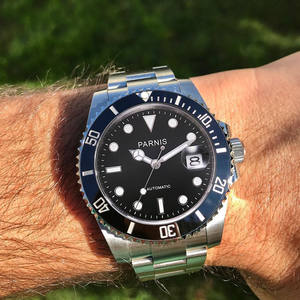 Reloj de Pulsera <span class=keywords><strong>Parnis</strong></span> de Moda, Reloj Mecánico Automático para Hombre con Calendario y Correa de Acero Inoxidable - Product Image 2