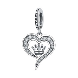 Plata de Ley 925, corona de amor, colgante de pluma, cruz, accesorios de joyería DIY exquisitos para fiesta de mujer - Product Image 5