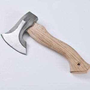 Hacha de Supervivencia para Camping de Grado Industrial 45 #   Hacha de Acero con Mango de Madera y Parte Trasera Plana para Cortar y Abatir Árboles al Aire Libre - Product Image 4
