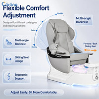 Fournisseur de mobilier de salon tout-en-un, fabrication sur mesure, chaise de pédicure de luxe professionnelle avec fonction de massage