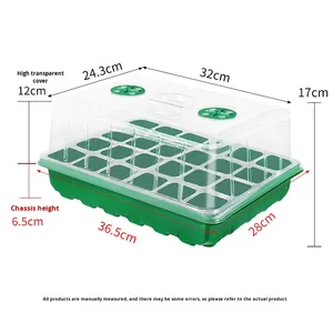 Juego de Cajas de Plástico PP Grandes para Plántulas, Rectangulares, de 24 y 48 Cavidades, con Bandejas de Almacenamiento para Germinación, Plantación y Cultivo - Product Image 5
