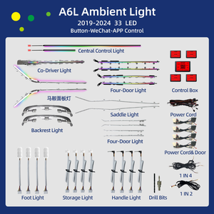 Kit d'éclairage d'ambiance de haute qualité pour <span class=keywords><strong>Audi</strong></span> A6 C7 C8 - Ajustement spécifique au véhicule - Luminosité réglable - Performance sans scintillement - Product Image 4