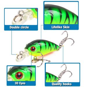 Señuelo de Pesca Flotante de Superficie de 4.5cm/3.8g, 7 Colores, de Plástico Duro, Artificial, para Lubina, Pescado de Lago, Agua Salada, Salmón, Venta al Por Mayor - Product Image 3