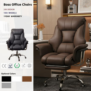 Chaise <span class=keywords><strong>de</strong></span> <span class=keywords><strong>bureau</strong></span> ergonomique inclinable en cuir Boss avec hauteur réglable et roulettes pour <span class=keywords><strong>bureau</strong></span> à domicile, <span class=keywords><strong>bureau</strong></span> d'étude, utilisation sur <span class=keywords><strong>bureau</strong></span>, base à 5 étoiles - Product Image 1