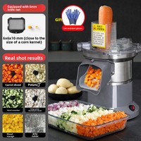 Mond.uk 200W Commerciële Elektrische Groenten Snijmachine 304 RVS Multifunctionele Aardappel Fruit Snijmachine (6/8/10/12/16mm)