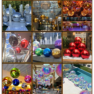 Bola de espejo inflable de Globo flotante de PVC colorido para decoración de eventos grandes personalizada - Product Image 6