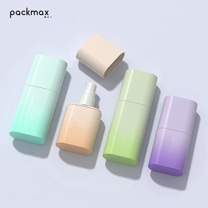 PETG oval square flat <b>bottle</b> with cap, 150-<b>200ml</b>-empty refillable plastic container for toner & lotion - Product Image 3