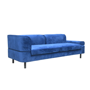 3 सीटर आधुनिक लिविंग रूम ब्लू मखमल सोफे की तुलना करें - Product Image 3