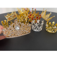 Nouveautés alliage métal Art couronne or argent couronnes Vintage élégant gâteau de mariage couronne anniversaire bébé douche gâteau Topper décor