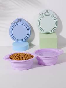 Produtos por atacado Venda Dobrável Silicone Pet Viagem Comida Água Bowl - Product Image 6