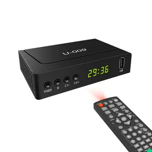 高品质现成商品迷你塑料DVB-T2 FTA TV接收器数字机顶盒t2印度尼西亚