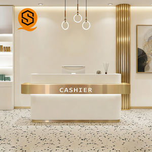 Mostrador <span class=keywords><strong>de</strong></span> Recepción Moderno Comercial, Mostrador <span class=keywords><strong>de</strong></span> Recepción Moderno para Empresas, Tiendas, Salones - Product Image 2