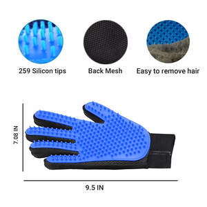 Gants de toilettage pour animaux en silicone, brosse de bain pour chien en TPR pour l'élimination des poils, durable et rechargeable pour le nettoyage des poils de chat et les produits de soins pour animaux - Product Image 2