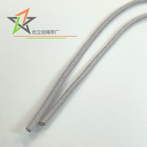 Optimal Pure Cotton Waxed <b>Rope</b> 2mm <b>Light</b> Gray Glossy Drawstring For Gift Box Packaging Binding - Product Image 2