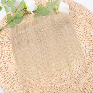 Topper de cheveux naturels russes slaves pré-plumés avec nœuds décolorés pour femmes, vente en gros directe usine - Product Image 4