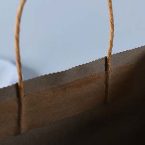 Sacs en papier kraft biodégradables imprimés sur mesure, impression offset, sacs à emporter recyclables pour pizza, sushi et plus encore, longueur de la poignée - Product Image 6